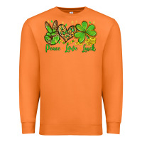 Carrot St. Patrick's Day Peace love luck Premium Sweatshirt - OliviaCreatesArt