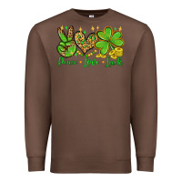 Chestnut St. Patrick's Day Peace love luck Premium Sweatshirt - OliviaCreatesArt