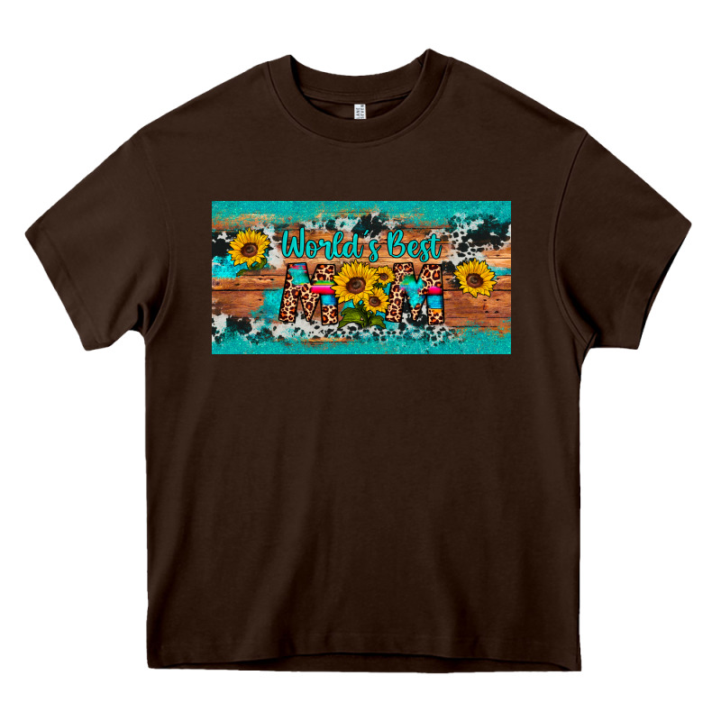 World's Best Mom Sunflower License Plate Heavy Core Tee by Artiststas | Teevron