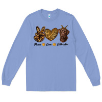 Colony Blue peace love labrador Long Sleeve Tee - RanaPortraitStore