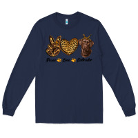 Navy peace love labrador Long Sleeve Tee - RanaPortraitStore