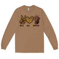 Toasted Coconut peace love labrador Long Sleeve Tee - RanaPortraitStore