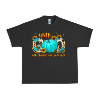 Pigment Black with god all things are possible Urban Heavy Tee - MaliasSmallBusiness