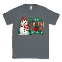 Charcoal Heather tis the season to sparkle snowman Classic Tee - MaliasSmallBusiness