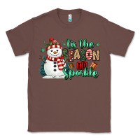 Chestnut tis the season to sparkle snowman Classic Tee - MaliasSmallBusiness