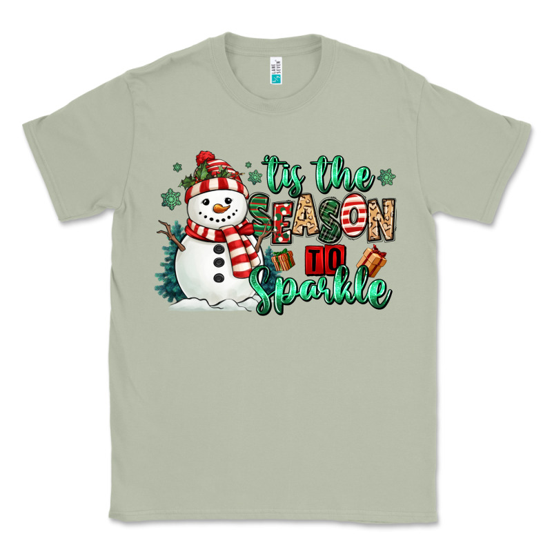 Tis The Season To Sparkle Snowman Classic Tee by MaliasSmallBusiness | Teevron