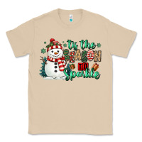 Mushroom tis the season to sparkle snowman Classic Tee - MaliasSmallBusiness