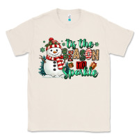 Natural tis the season to sparkle snowman Classic Tee - MaliasSmallBusiness