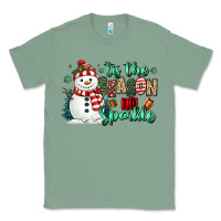 Sage tis the season to sparkle snowman Classic Tee - MaliasSmallBusiness