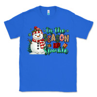 True Royal tis the season to sparkle snowman Classic Tee - MaliasSmallBusiness