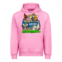 Fuchsia Pink Easter truck Urban Hoodie - CowhideDigitalArt