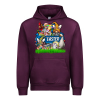 Mauve Wine Easter truck Urban Hoodie - CowhideDigitalArt