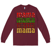 Burgundy Christmas mama Long Sleeve Tee - BarkalooDesign