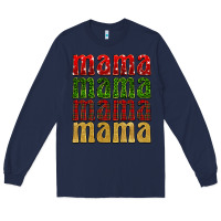Navy Christmas mama Long Sleeve Tee - BarkalooDesign