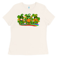 Bone st patricks day gnomes shamrock gold rainbow Ladies Tee - Artiststas