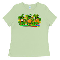 Matcha st patricks day gnomes shamrock gold rainbow Ladies Tee - Artiststas