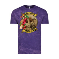 Cloud Purple Sorta merry sorta scary skull Vintage Tee - NancyCooperArtShop