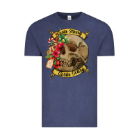 Vintage Denim Sorta merry sorta scary skull Vintage Tee - NancyCooperArtShop