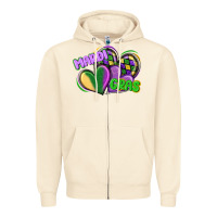 Sandshell mardi gras heart Zipper Hoodie - CowGirlArtShop