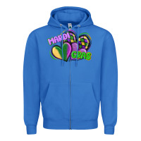 True Royal mardi gras heart Zipper Hoodie - CowGirlArtShop