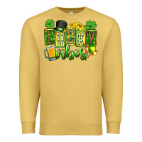 Antique Gold St. Patrick's Lucky vibes Premium Sweatshirt - OliviaCreatesArt
