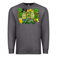 Charcoal Heather St. Patrick's Lucky vibes Premium Sweatshirt - OliviaCreatesArt