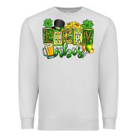 Dove Grey St. Patrick's Lucky vibes Premium Sweatshirt - OliviaCreatesArt