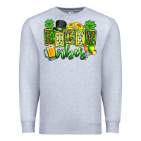 Heather Grey St. Patrick's Lucky vibes Premium Sweatshirt - OliviaCreatesArt