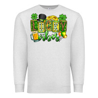 Oatmeal Heather St. Patrick's Lucky vibes Premium Sweatshirt - OliviaCreatesArt
