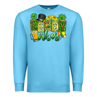 Ocean Blue St. Patrick's Lucky vibes Premium Sweatshirt - OliviaCreatesArt
