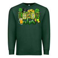 Sports Green St. Patrick's Lucky vibes Premium Sweatshirt - OliviaCreatesArt