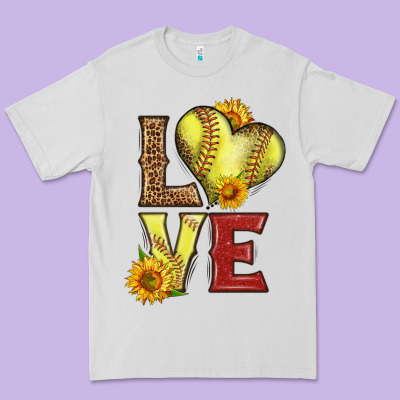 Western Love Softball Premium Tee Designed By Lillyallendesigns