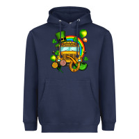 Navy St. Patrick's school bus Heavyweight Hoodie - OliviaCreatesArt