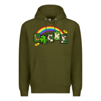 Army Green Lucky St. Patrick's Day Premium Hoodie - CowGirlArtShop