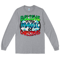 Heather Grey believe in the magic of christmas Long Sleeve Tee - BarkalooDesign