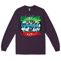 Plum believe in the magic of christmas Long Sleeve Tee - BarkalooDesign