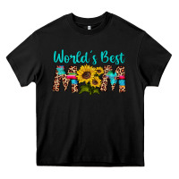 Black world's best mom sunflower Heavy Core Tee - Artiststas
