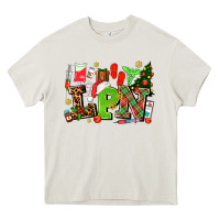 Cream lpn christmas nurse with Heavy Core Tee - AdoDesignShop