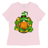 St Patricks Day Gnomes Horseshoe Shamrock Gold Ladies Tee | Teevron