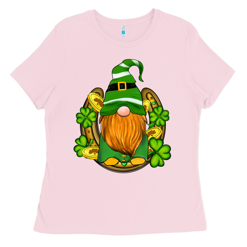 St Patricks Day Gnomes Horseshoe Shamrock Gold Ladies Tee by Artiststas | Teevron