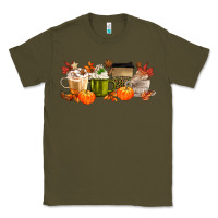 Army Green pumpkin spice Classic Tee - MaliasSmallBusiness