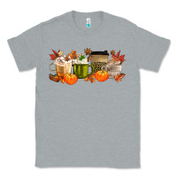 Heather Grey pumpkin spice Classic Tee - MaliasSmallBusiness