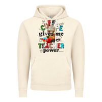 Vintage Artic coffee gives me teacher power Vintage Hoodie - NancyCooperArtShop