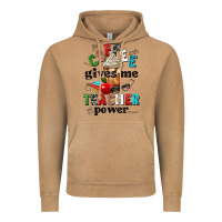 Vintage Camel coffee gives me teacher power Vintage Hoodie - NancyCooperArtShop
