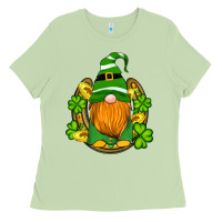 Matcha st patricks day gnomes horseshoe shamrock gold Ladies Tee - Artiststas