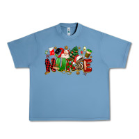 Pebble Blue christmas  nurse Urban Heavy Tee - MaliasSmallBusiness