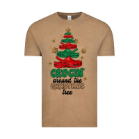Vintage Coffee crocin around the christmas tree Vintage Tee - MaliasSmallBusiness