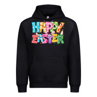 Black Happy Easter Urban Hoodie - CowhideDigitalArt