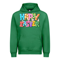Emerald Happy Easter Urban Hoodie - CowhideDigitalArt