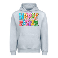 Heather Grey Happy Easter Urban Hoodie - CowhideDigitalArt